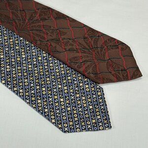 2 gorgeous Stefano Ricci made in Italy colorful all silk tie